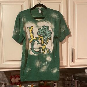 Bella Canvas Green Luck Graphic Tee